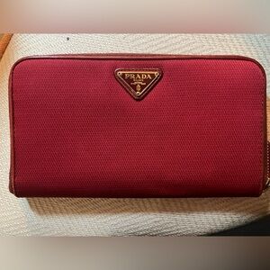 Prada Burgundy Wallet